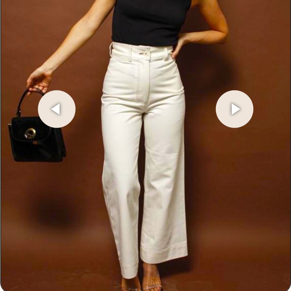 Women's White Flare & Wide Leg Jeans